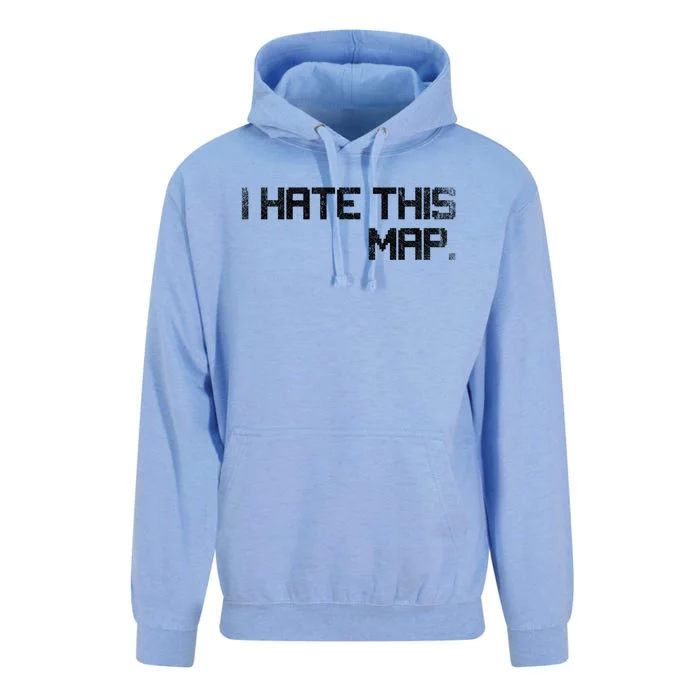 I Hate This Map Gaming Gift Unisex Surf Hoodie