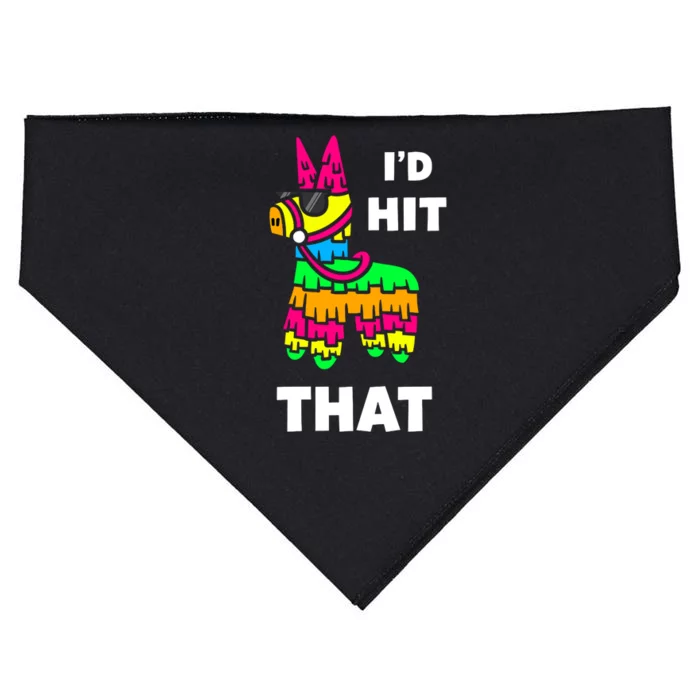 I'd Hit That Colorful Pinata Funny USA-Made Doggie Bandana