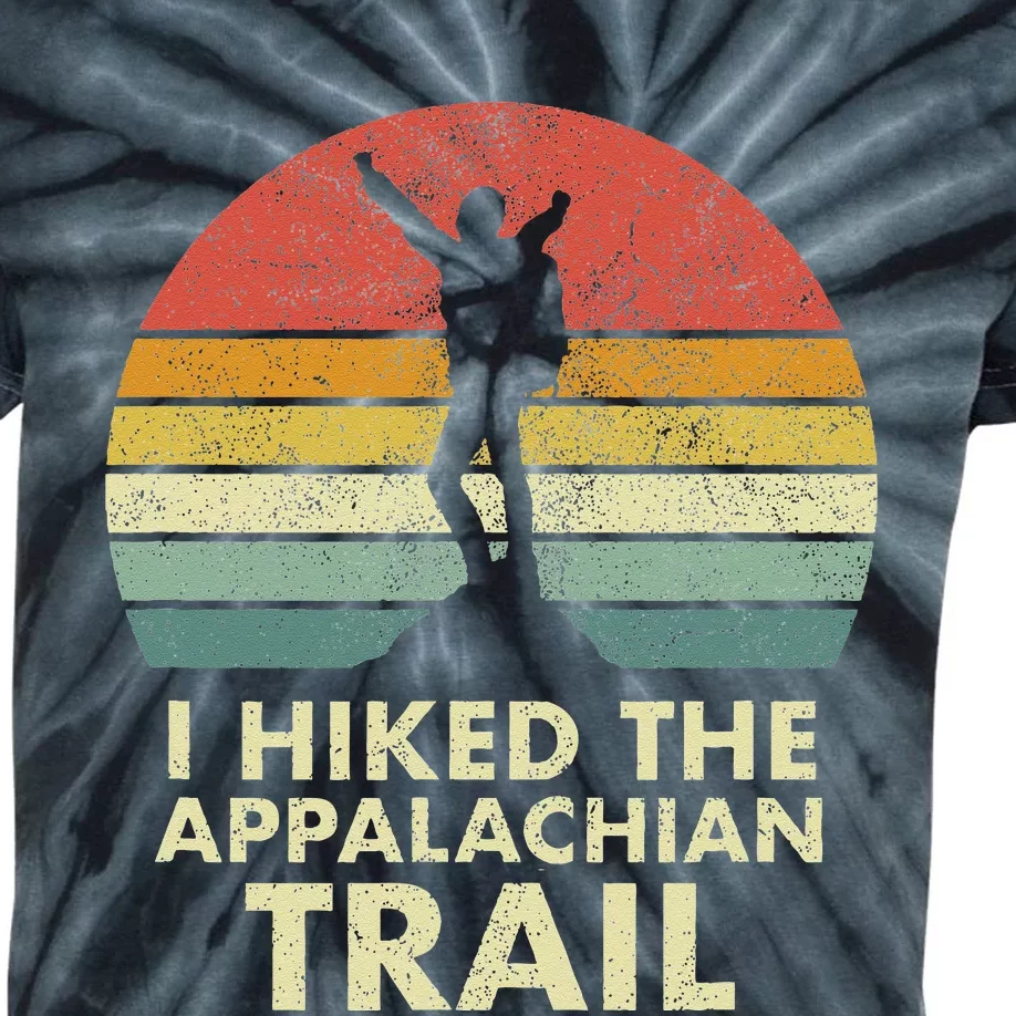 I Hiked The Appalachian Trail AT Thru Hiked Thru Hiker Kids Tie-Dye T-Shirt