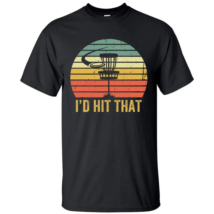 ID Hit That Funny Disc Golf Vintage Frisbee Disc Sport Tall T-Shirt