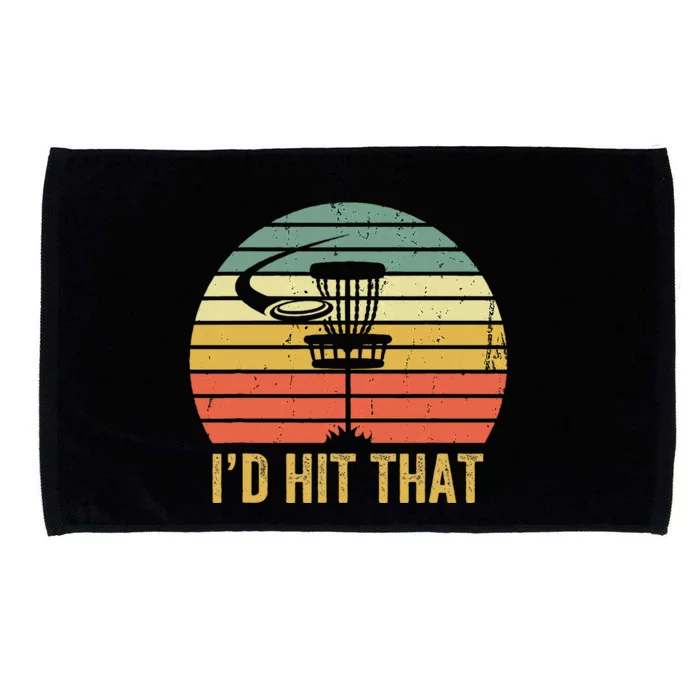 ID Hit That Funny Disc Golf Vintage Frisbee Disc Sport Microfiber Hand Towel