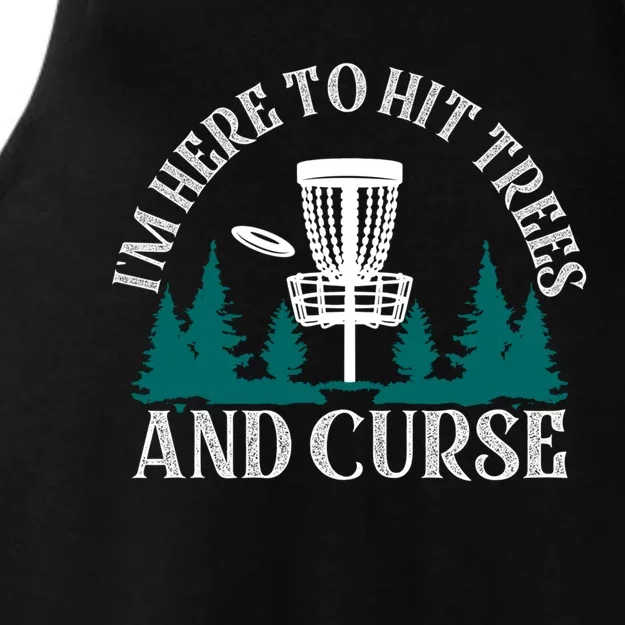 IM Here To Hit Trees And Curse Disc Golf Frisbee Cool Gift Ladies Tri-Blend Wicking Tank