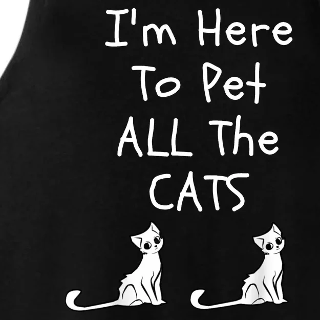 I'm Here To Pet All The Cats Ladies Tri-Blend Wicking Tank