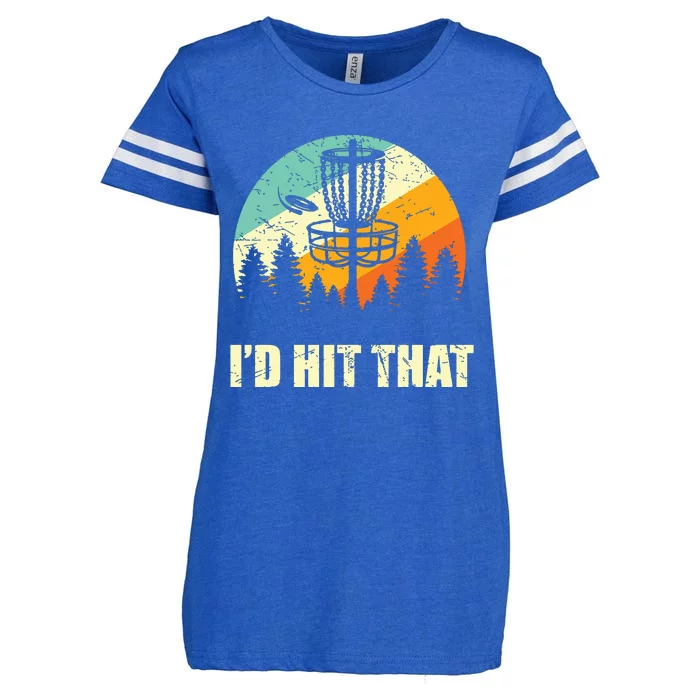 I'd Hit That Funny Disc Golf Vintage Frisbee Disc Sport Enza Ladies Jersey Football T-Shirt