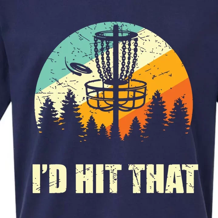 I'd Hit That Funny Disc Golf Vintage Frisbee Disc Sport Sueded Cloud Jersey T-Shirt