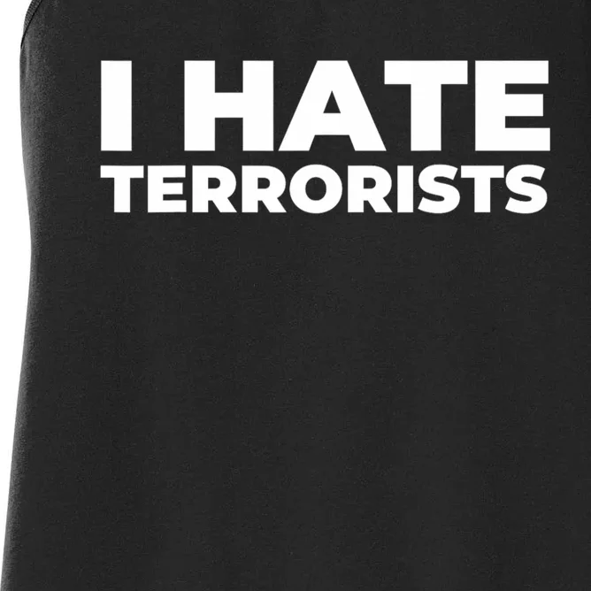 I Hate Terrorists Women's Racerback Tank