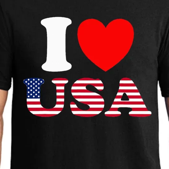 I Heart USA I Love USA Fun United States Of America Pajama Set