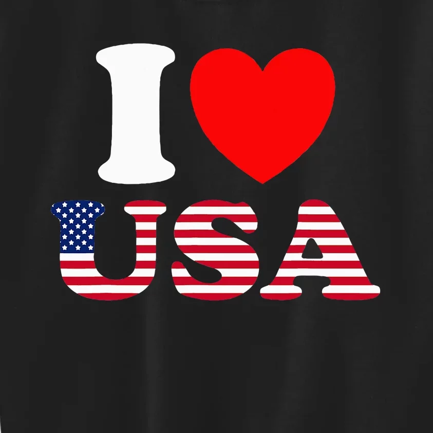 I Heart USA I Love USA Fun United States Of America Kids Sweatshirt