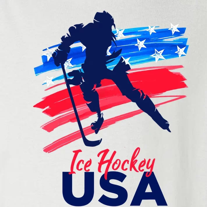 Ice Hockey USA Support The Team USA Flag Hockey Lover Toddler Long Sleeve Shirt