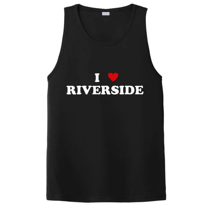 I Heart USA City I Love Riverside Performance Tank