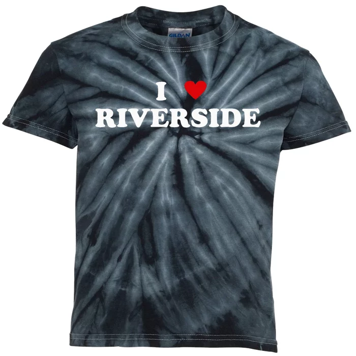 I Heart USA City I Love Riverside Kids Tie-Dye T-Shirt