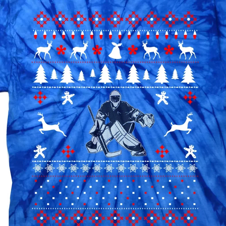 Ice Hockey Ugly Christmas Design Hockey Lover Gift Meaningful Gift Tie-Dye T-Shirt