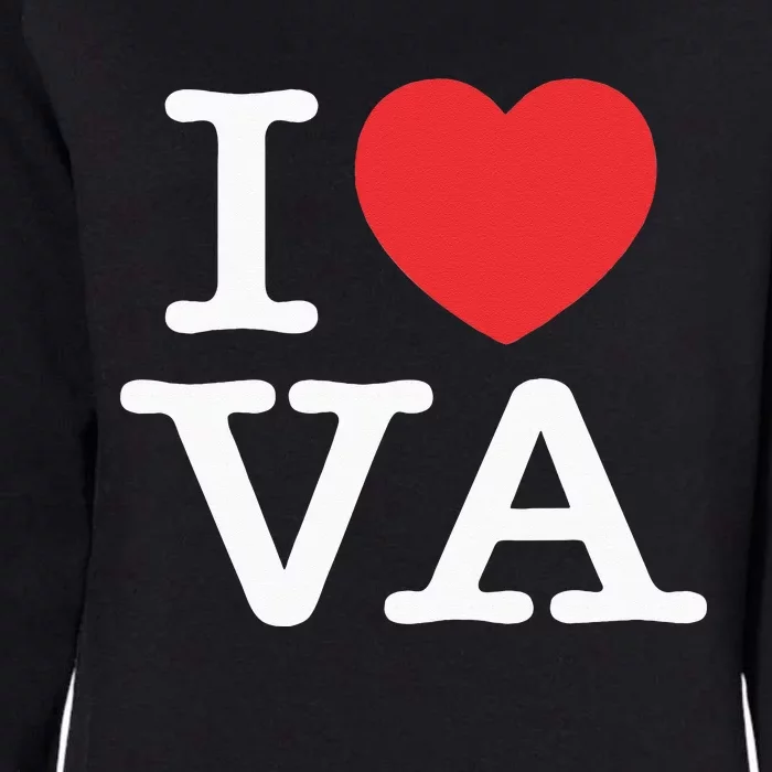 I Heart VA Love Virginia Womens California Wash Sweatshirt