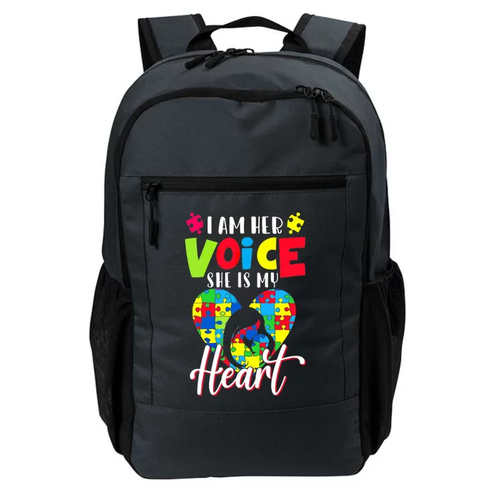 I'm Her Voice She Is My Heart Autism Mom Autism Aware Daily Commute Backpack