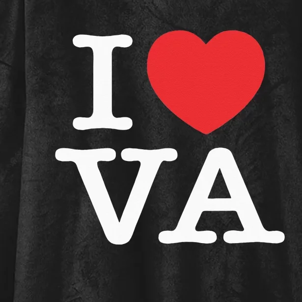 I Heart VA Love Virginia Hooded Wearable Blanket