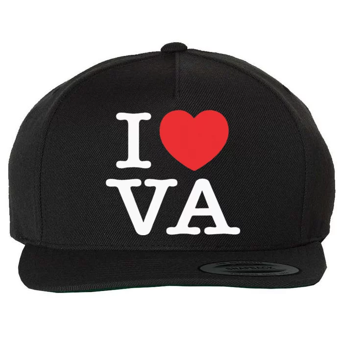 I Heart VA Love Virginia Wool Snapback Cap