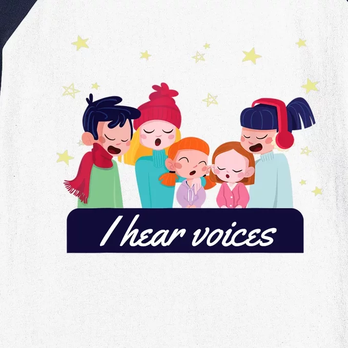 I Hear Voices Choir Singer Baseball Sleeve Shirt