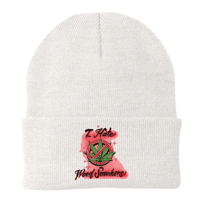 I Hate Weed Smokers Knit Cap Winter Beanie