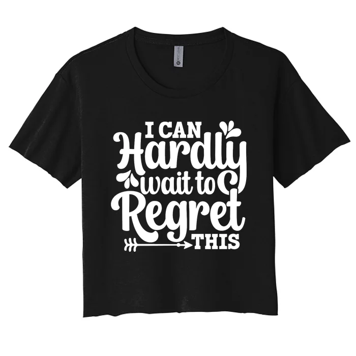 ICan Hardly Wait Women's Crop Top Tee