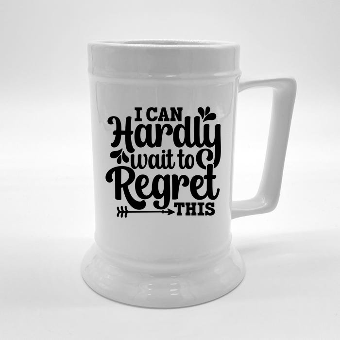 ICan Hardly Wait Front & Back Beer Stein