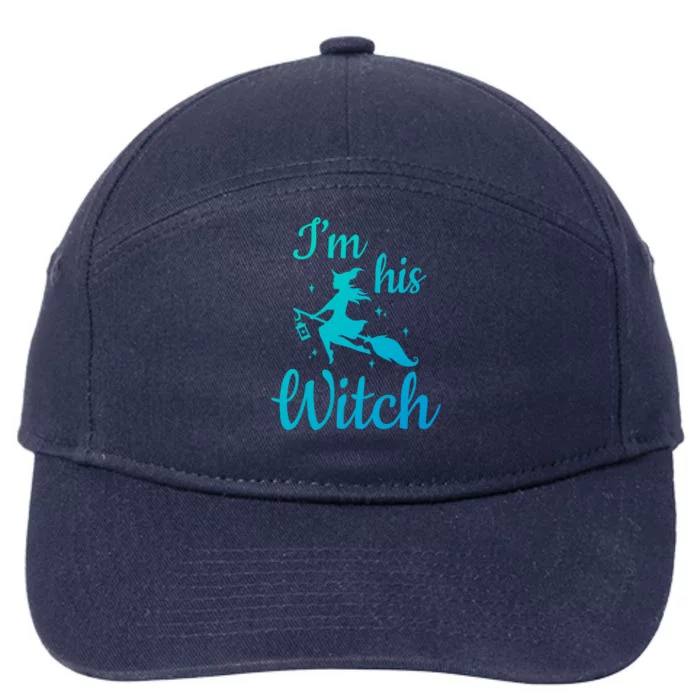 Im His Witch Cute Couple Halloween Costume Cute Gift 7-Panel Snapback Hat