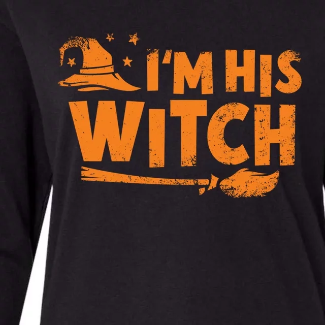 Im His Witch Halloween Couple Gift Womens Cotton Relaxed Long Sleeve T-Shirt