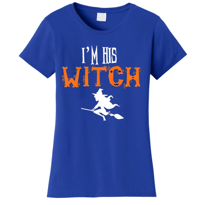 Im His Witch Im Her Boo Funny Couples Matching Halloween Gift Women's T-Shirt