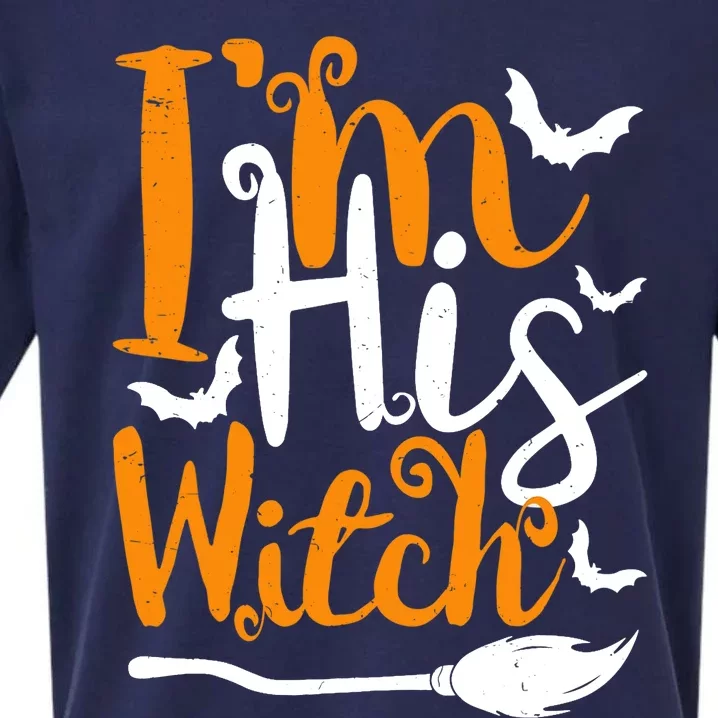 Im His Witch Funny Halloween Design Matching Couple For Her Sueded Cloud Jersey T-Shirt