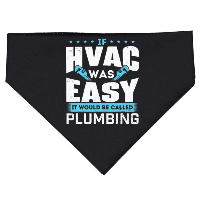 If HVAC Was Easy It Would Be Called Plumbing HVAC Technician USA-Made Doggie Bandana