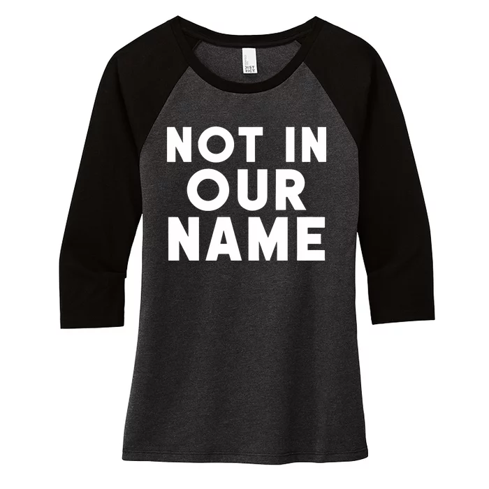 Israel Hamas War Not In Our Name Jews Say Cease Fire Now Women's Tri-Blend 3/4-Sleeve Raglan Shirt