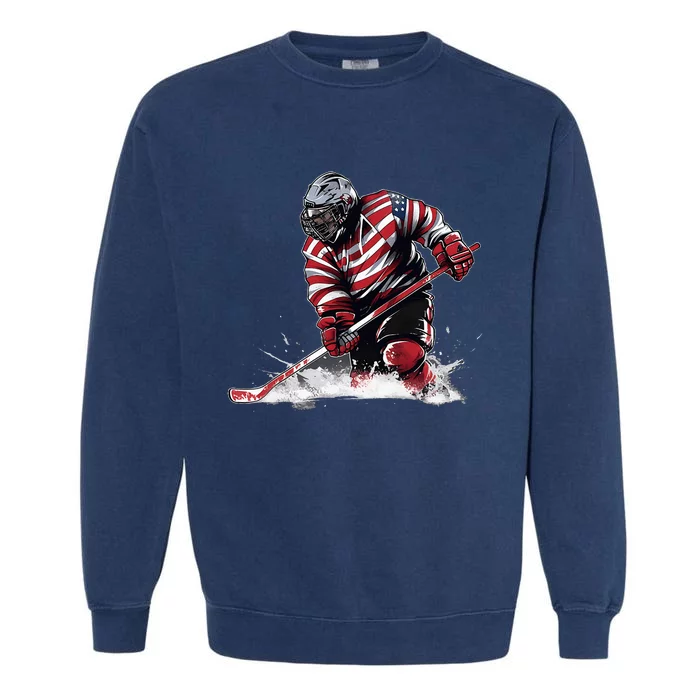 Ice Hockey Women Puck Hockey Player Garment-Dyed Sweatshirt