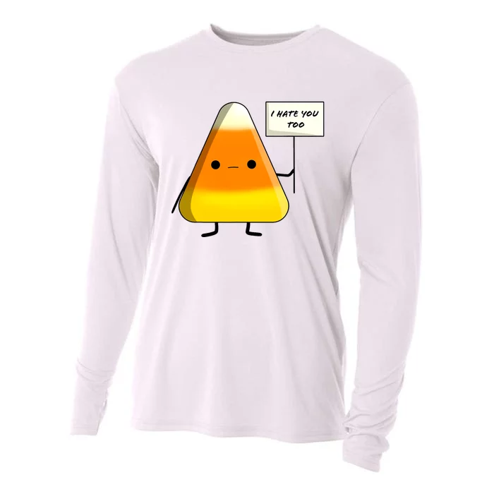 I Hate You Too Funny Halloween Candy Corn Cooling Performance Long Sleeve Crew