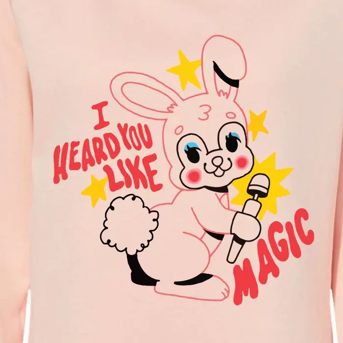 I Heard You Like Magic Pink Rabbit Womens California Wash Sweatshirt