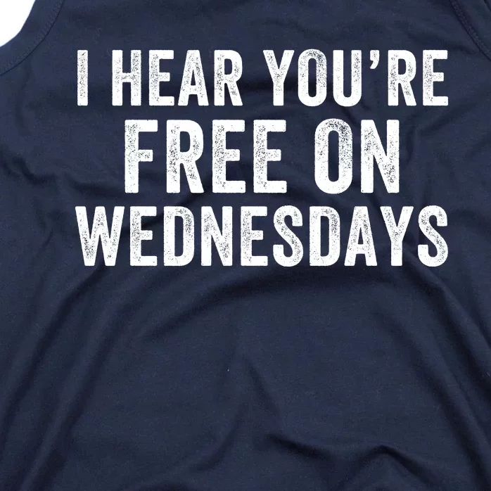 I Hear You’Re Free On Wednesdays 2024 Election Funny Trump Biden Saying Tank Top