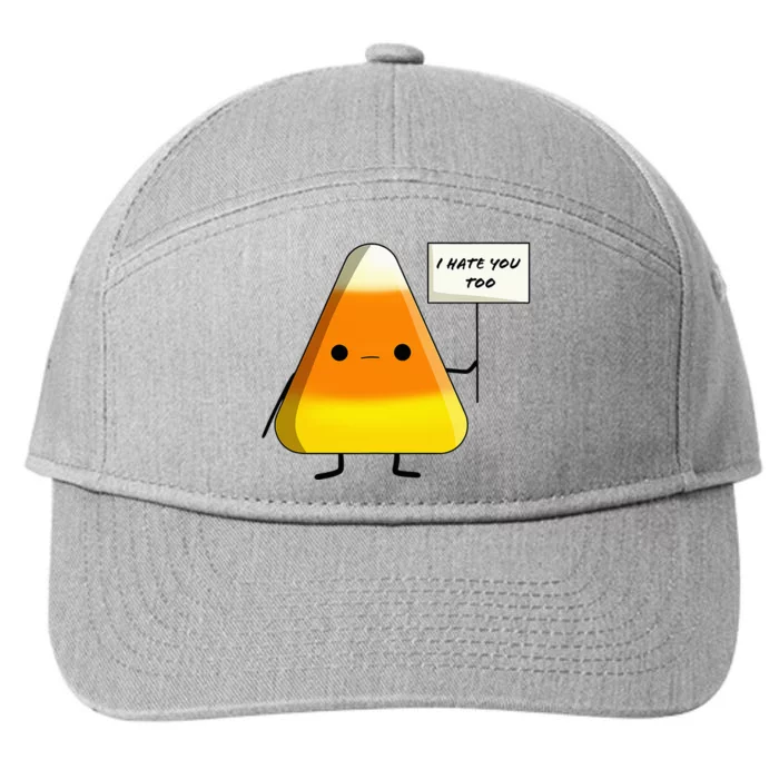 I Hate You Too Funny Halloween Candy Corn 7-Panel Snapback Hat