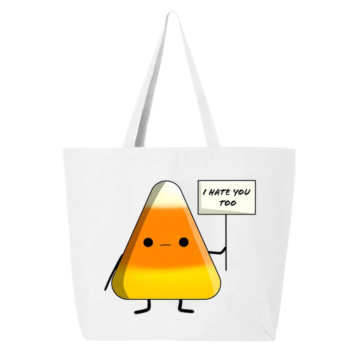 I Hate You Too Funny Halloween Candy Corn 25L Jumbo Tote