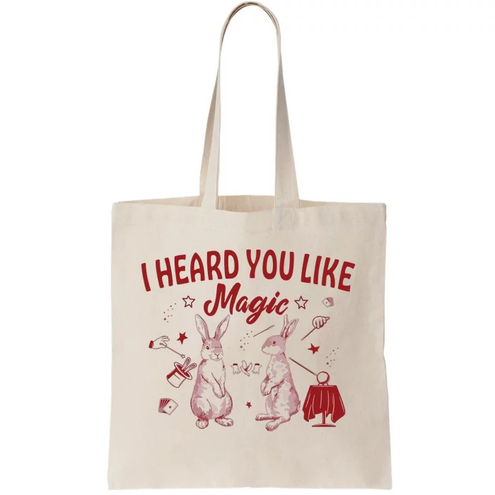 I Heard You Like Magic Rabbit Baby Tote Bag