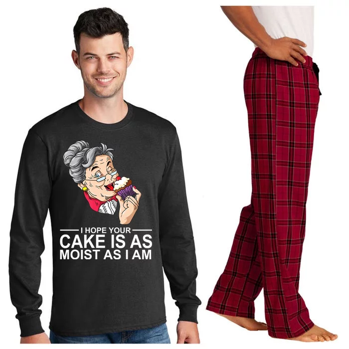 I Hope Your Cake Is As Moist As I Am Funny Long Sleeve Pajama Set