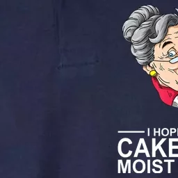 I Hope Your Cake Is As Moist As I Am Funny Softstyle Adult Sport Polo