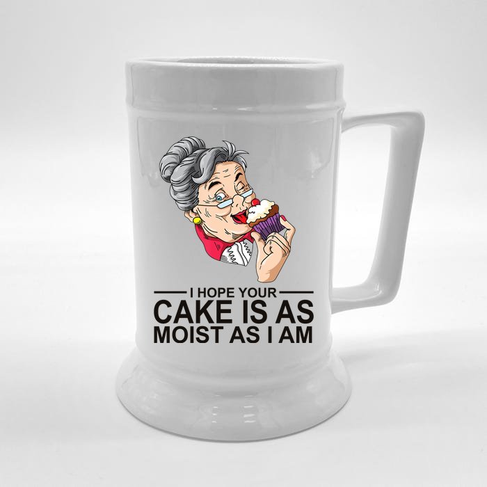 I Hope Your Cake Is As Moist As I Am Funny Front & Back Beer Stein