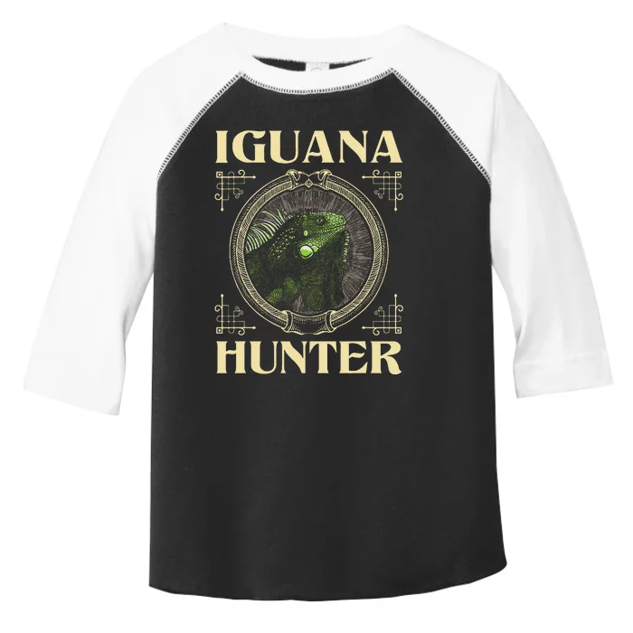 Iguana Hunter Zookeeper Reptile Animal Lover Herpetology Toddler Fine Jersey T-Shirt