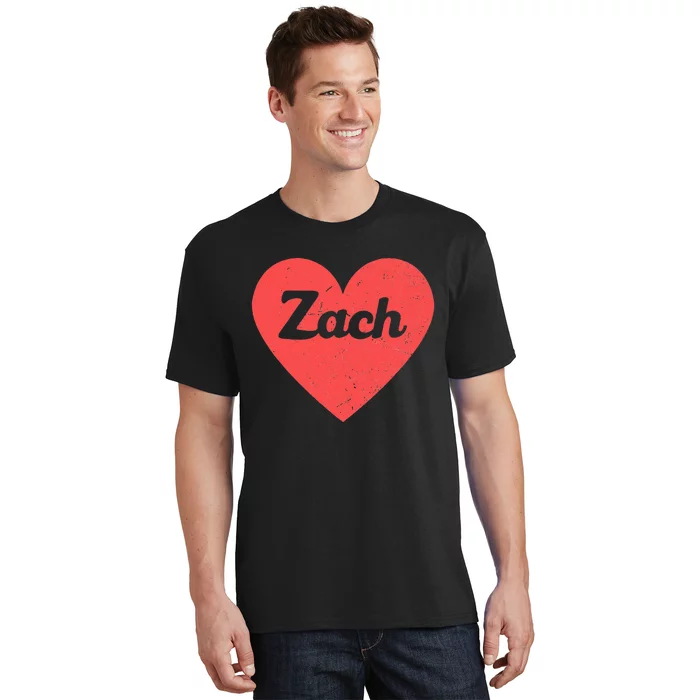 I Heart Zach First Names And Hearts I Love Zach T-Shirt