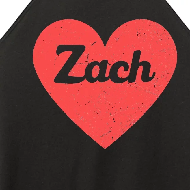 I Heart Zach First Names And Hearts I Love Zach Women’s Perfect Tri Rocker Tank