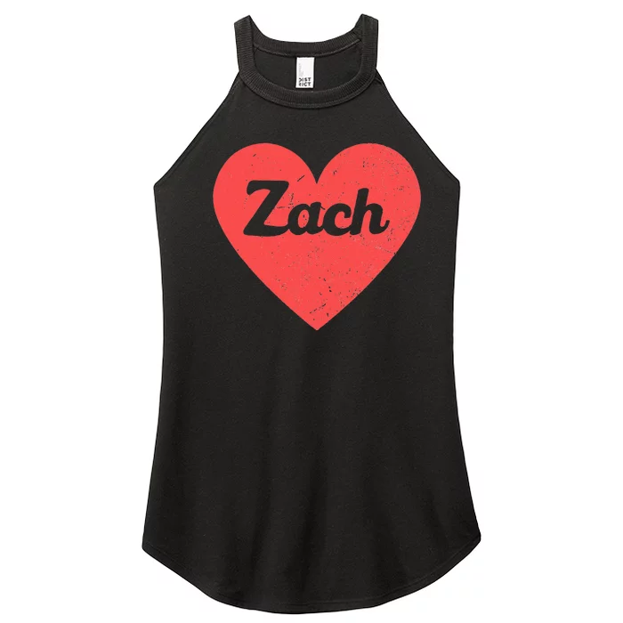 I Heart Zach First Names And Hearts I Love Zach Women’s Perfect Tri Rocker Tank