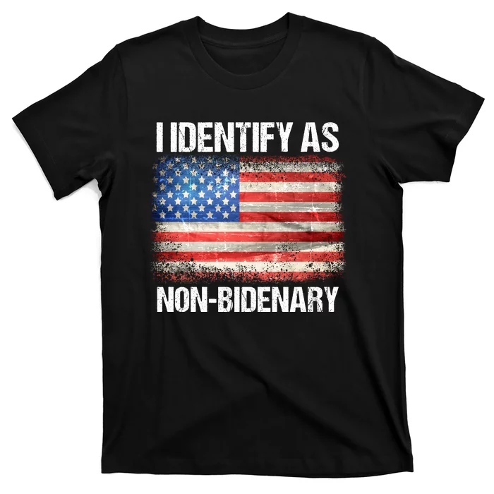 I Identify As NonBidenary Shirt Funny Anti Biden T-Shirt