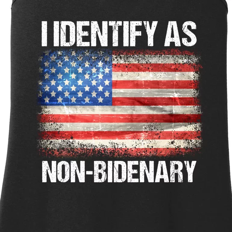 I Identify As NonBidenary Shirt Funny Anti Biden Ladies Essential Tank