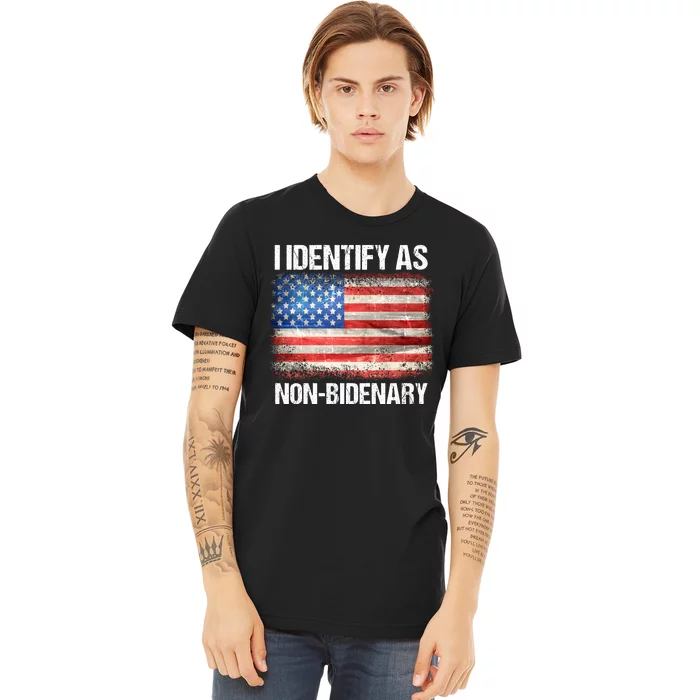 I Identify As NonBidenary Shirt Funny Anti Biden Premium T-Shirt