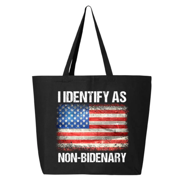 I Identify As NonBidenary Shirt Funny Anti Biden 25L Jumbo Tote