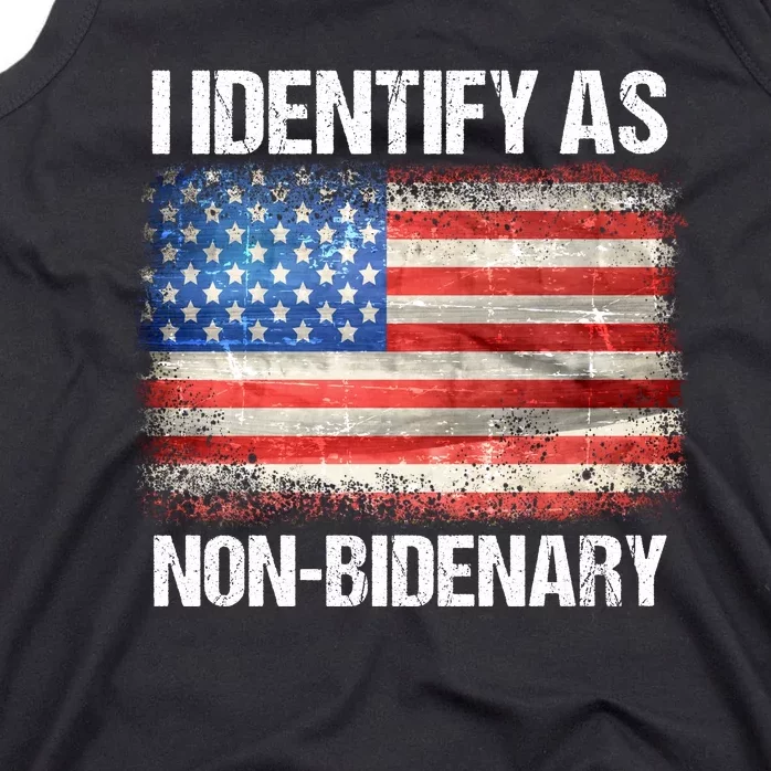 I Identify As NonBidenary Shirt Funny Anti Biden Tank Top
