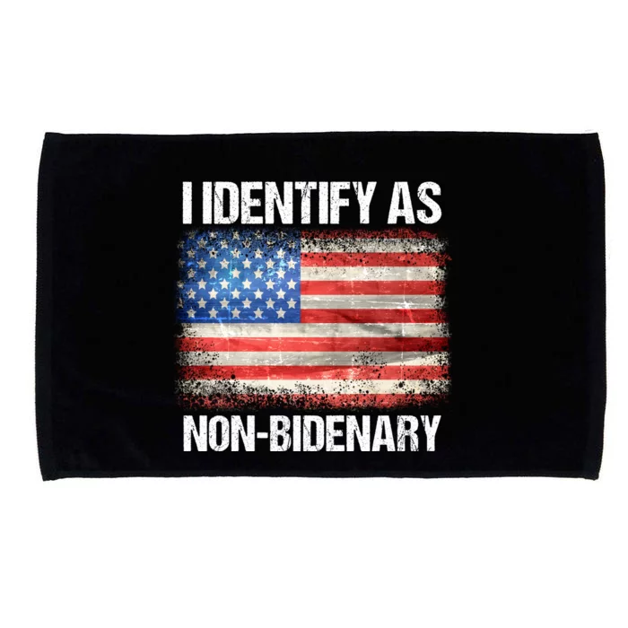 I Identify As NonBidenary Shirt Funny Anti Biden Microfiber Hand Towel